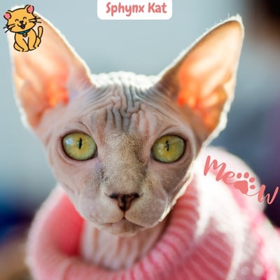 Sphynx Kat: Unieke Schoonheid & Charme Zonder Vacht 3 Sphynx Kat met roze trui