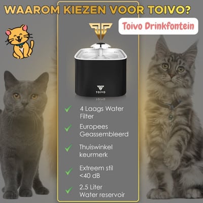 TOIVO Drinkfontein Kat: Een Extreem Gezonde Dorstlesser 5 Waarom Toivo Drinkfontein